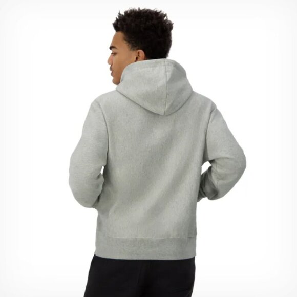Champion Grey Reverse Weave Hoodie Sweatshirt | Size M* - Picture 4 of 12